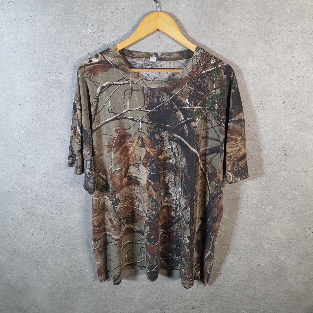 Vintage RealTree Camoflauge T Shirt Mens 2XL Camo Short Sleeve