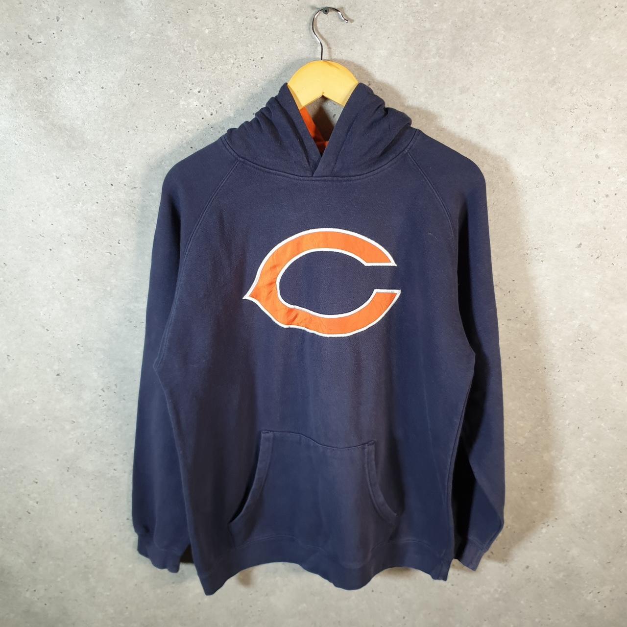 Vintage NFL Chicago Bears Hoodie Youth Large Navy Blue Pullover Pro Sport USA