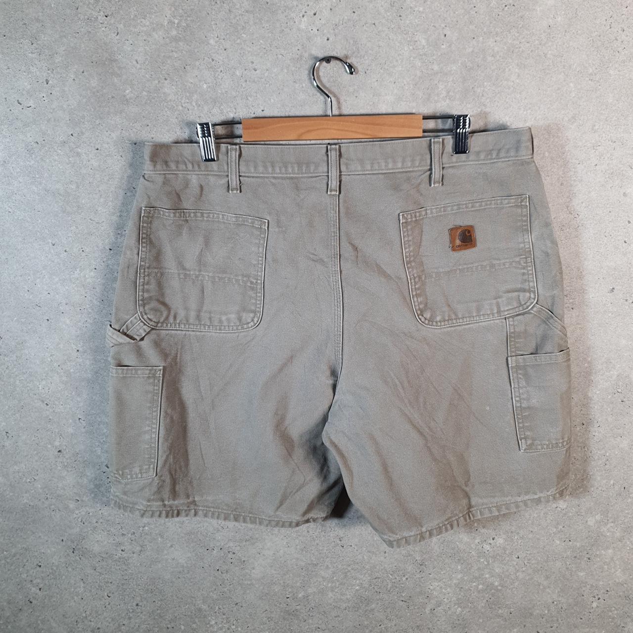 Vintage Carhartt Baggy Carpenter Shorts Jorts Cargo Men’s W40 Grey Relaxed Fit Workwear Big Fish Vintage