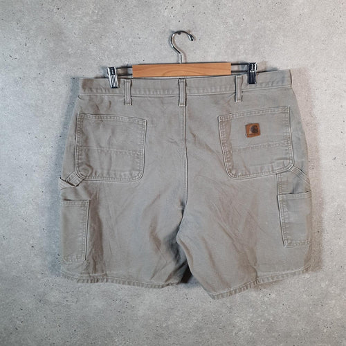 Vintage Carhartt Baggy Carpenter Shorts Jorts Cargo Men’s W40 Grey Relaxed Fit Workwear Big Fish Vintage