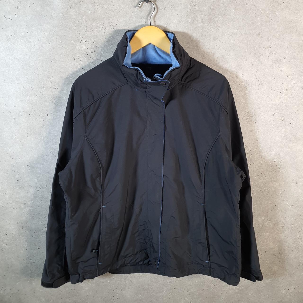 Vintage L.L. Bean Outdoors Nylon Jacket Mens Large Black Waterproof Shell
