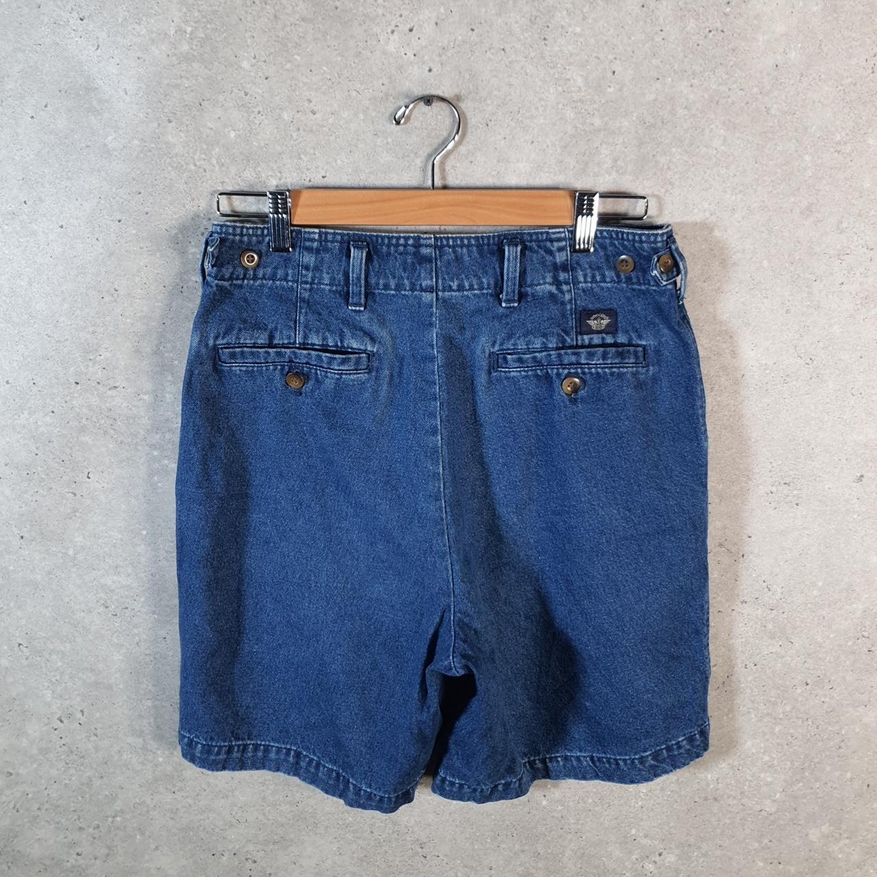 Vintage Dockers Denim Shorts Jorts Cargo Men’s W30 Blue Baggy Cotton