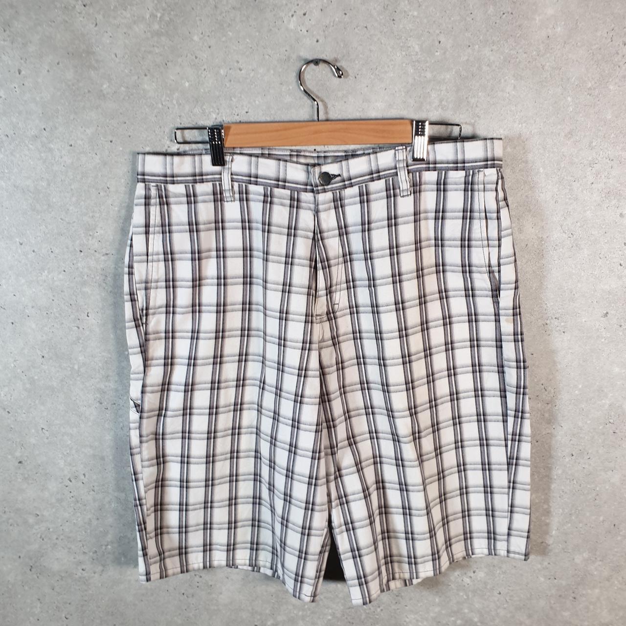 Vintage Dickies Baggy Chino Shorts Jorts Cargo Mens W34 Checkered Regular Fit
