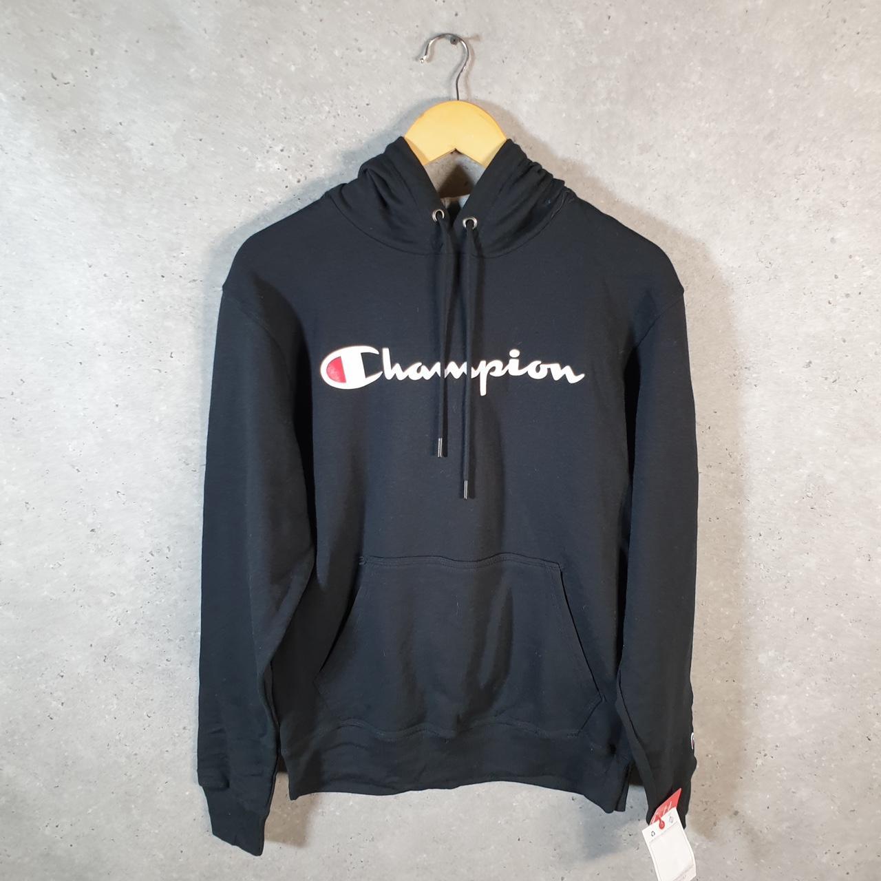 Vintage Champion Hoodie Men’s Small Black Brand New Pullover