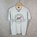 Vintage Screen Stars Firestone Farm Merino Sheep Michigan USA Single Stitch T Shirt Men’s Large Grey C8145