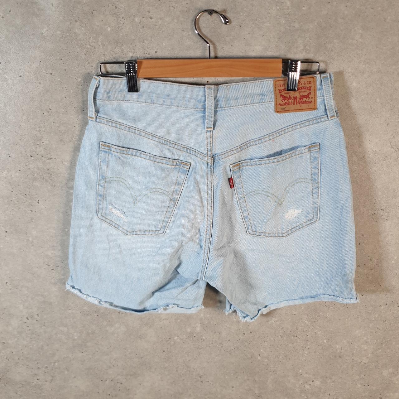 Vintage Levi’s 501 Cut Off Baggy Shorts Jorts Cargo Womens W29 Blue Relaxed Denim