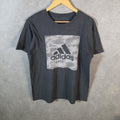 Vintage Adidas Go To Tee T Shirt Men’s Medium Grey Three Stripes Logo Athletic