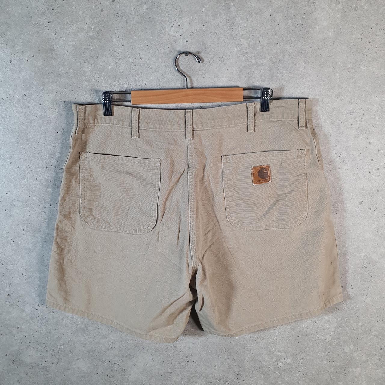 Vintage Carhartt Baggy Carpenter Shorts Jorts Cargo Men’s W38 Brown Relaxed Fit Workwear A4686
