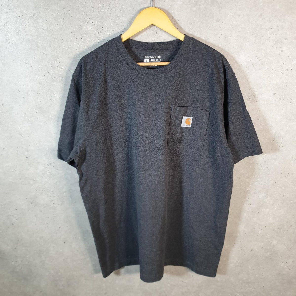 Vintage Carhartt Pocket T Shirt Men’s Large Grey Workwear Chore Utility Loose Fit C9308