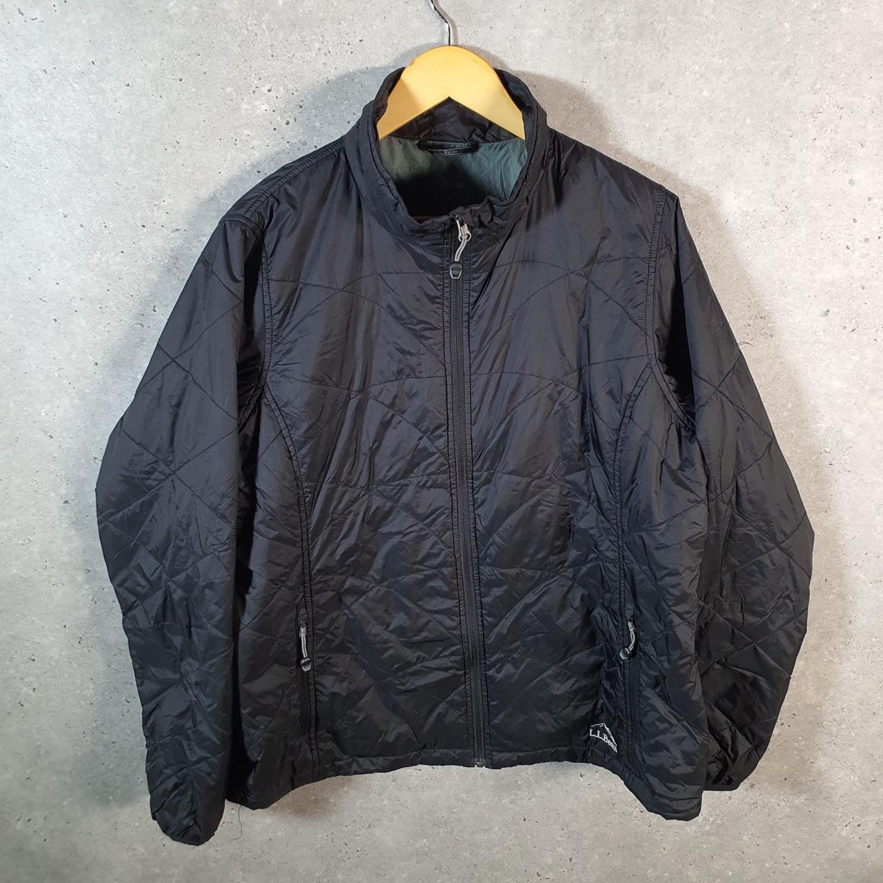Vintage L.L. Bean Puffer Jacket Mens XL Black Waterproof Shell