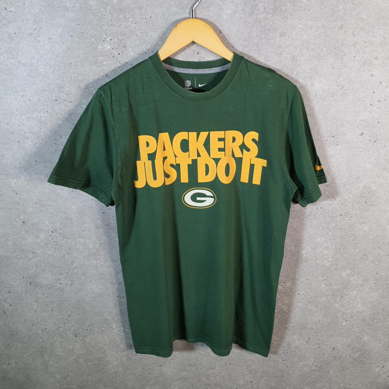 Vintage Nike NFL Green Bay-Packers T Shirt Men’s Small Green Logo Swoosh Athletic