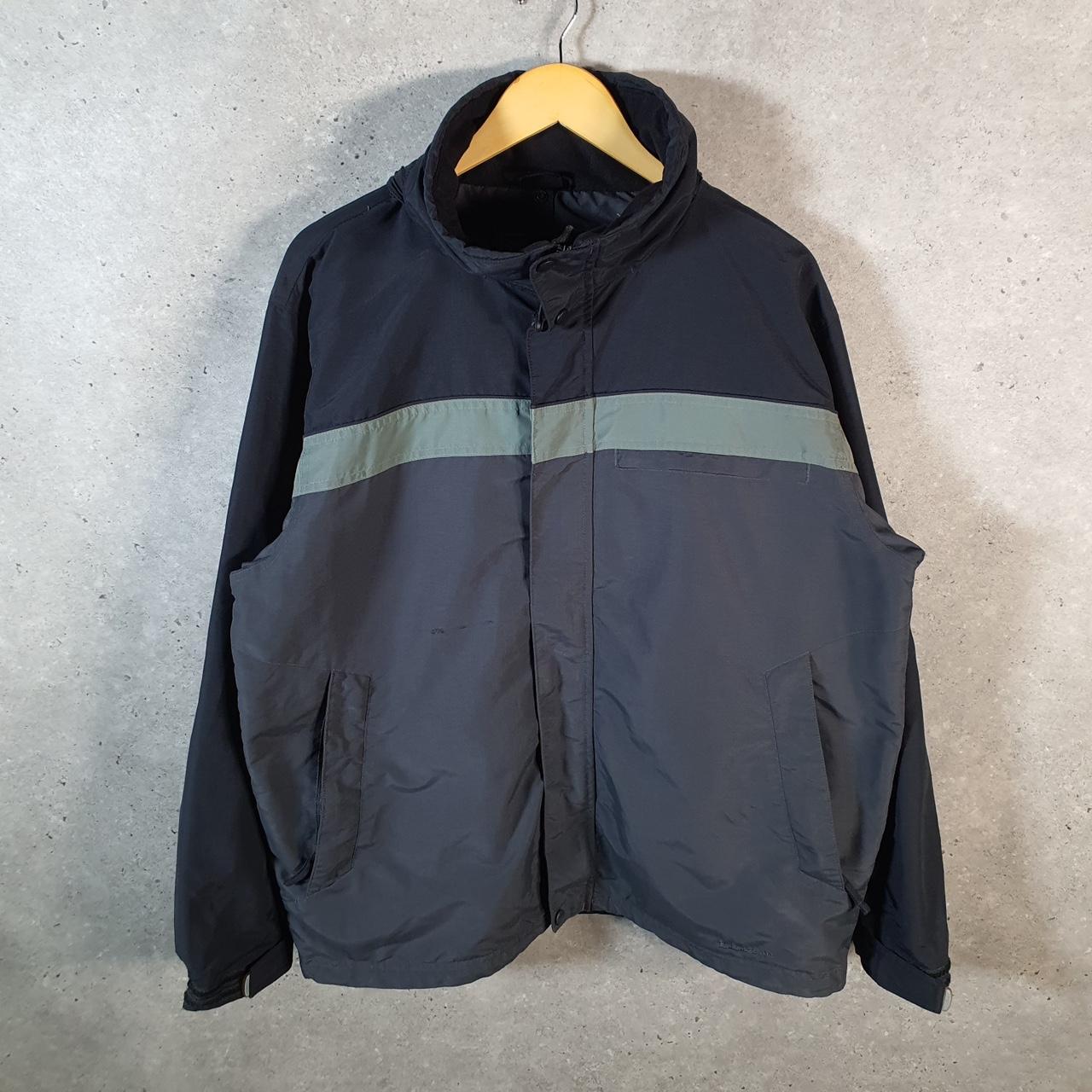 Vintage L.L. Bean Outdoors Nylon Jacket Mens Medium Black Waterproof Hooded