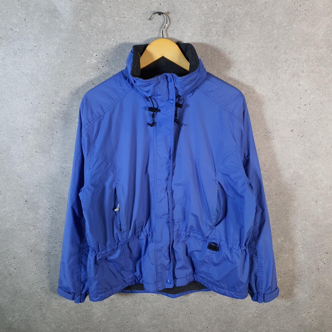 Vintage L.L. Bean Outdoors Nylon Jacket Womens Medium Blue Waterproof Hooded