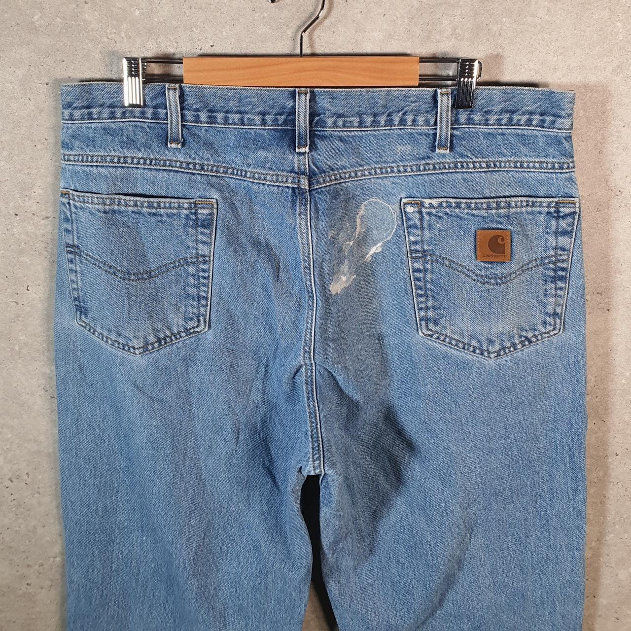 Vintage Carhartt FR Workwear Carpenter Jeans Mens W40 L30 Blue Denim Dungaree Fit USA