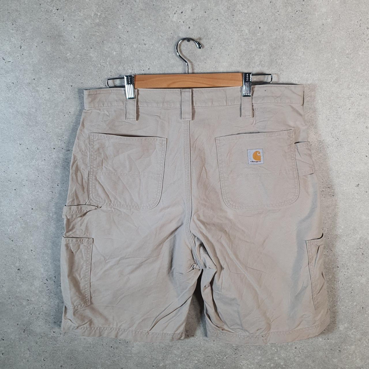 Vintage Carhartt Baggy Carpenter Shorts Jorts Cargo Men’s W36 Brown Original Fit Workwear Big Fish Vintage