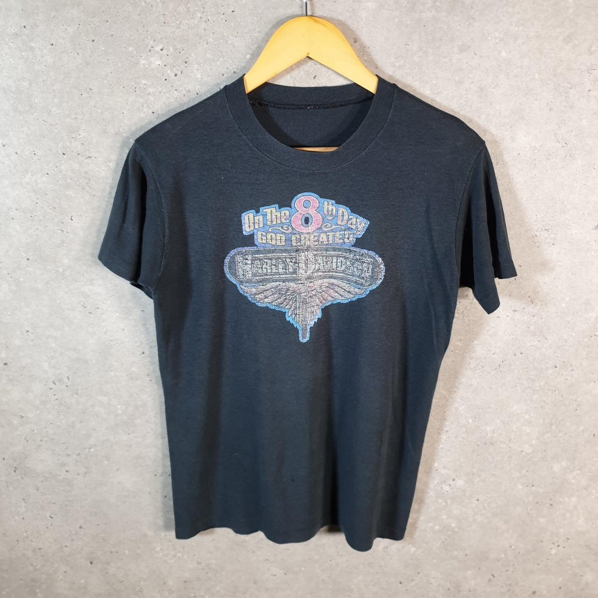 Vintage Harley Davidson Graphic USA 90s Single Stitch T Shirt Men’s XS Black C8772