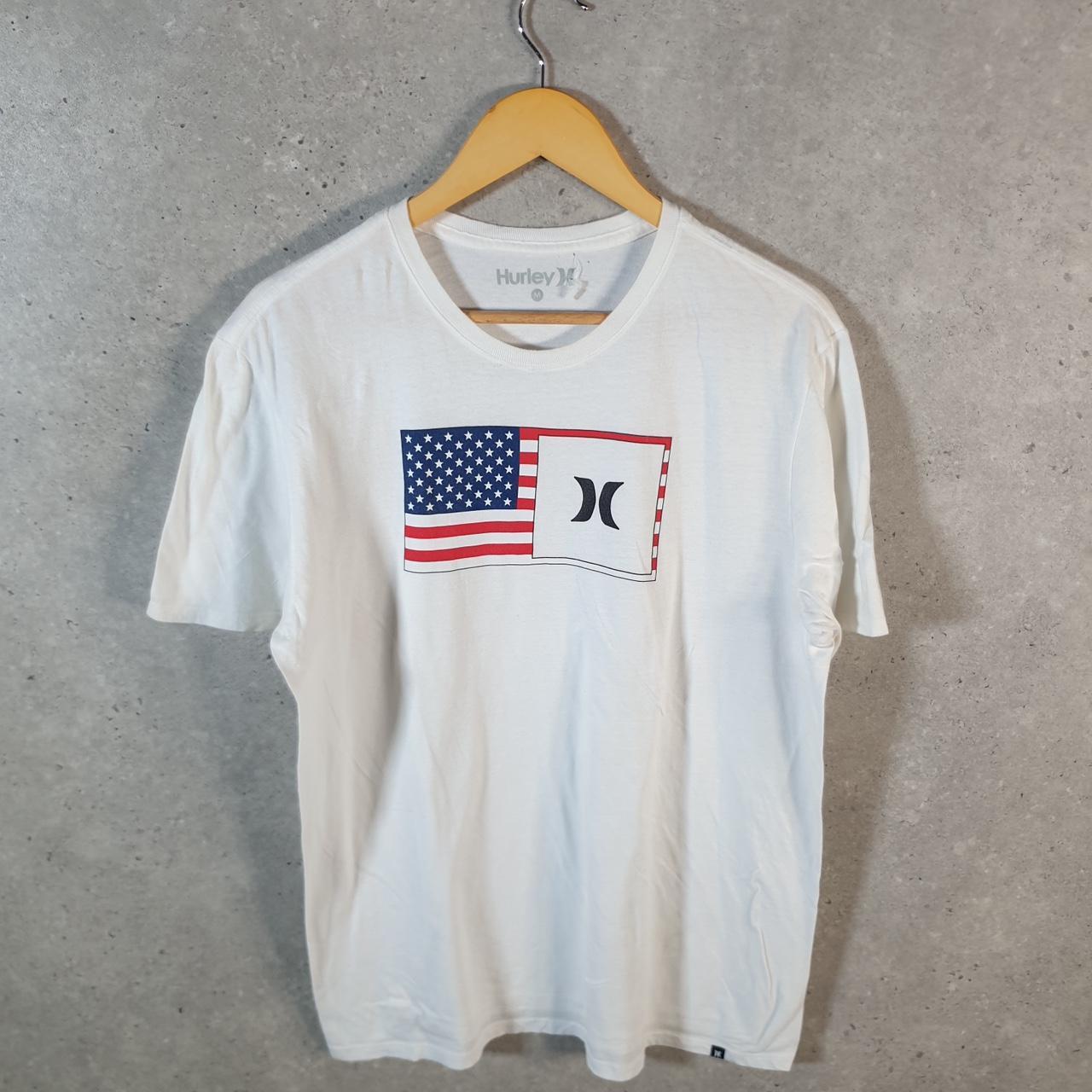 Vintage Hurley Graphic T Shirt Men’s Medium White Casual Sports Logo Athletic