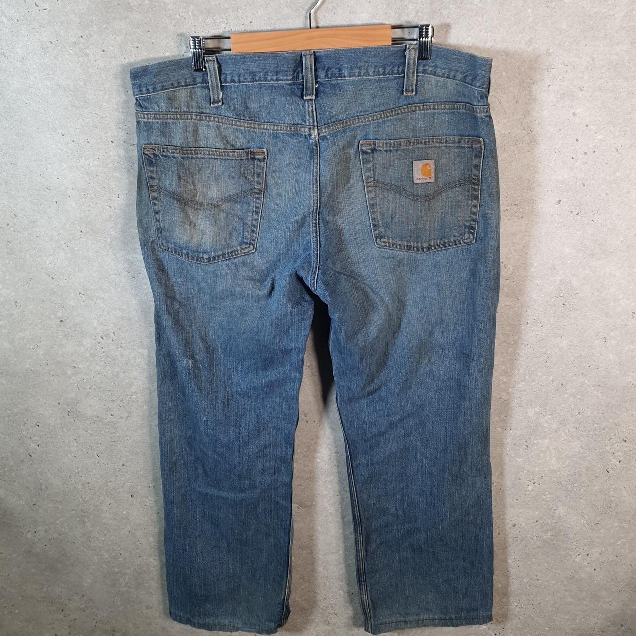 Vintage Carhartt Workwear Carpenter Jeans Mens W40 L28 Blue Denim Relaxed Fit USA
