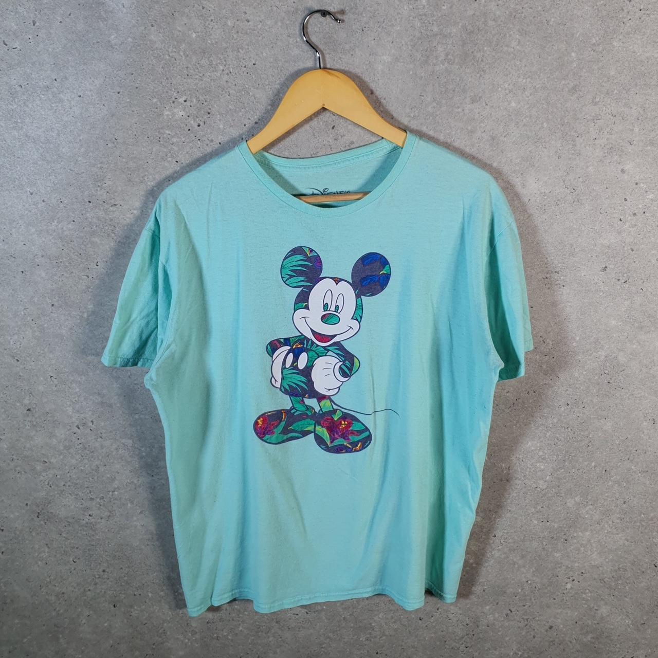 Vintage Disney Family Fun Land Mickey Mouse T Shirt Men’s XL Blue Graphic Cartoon
