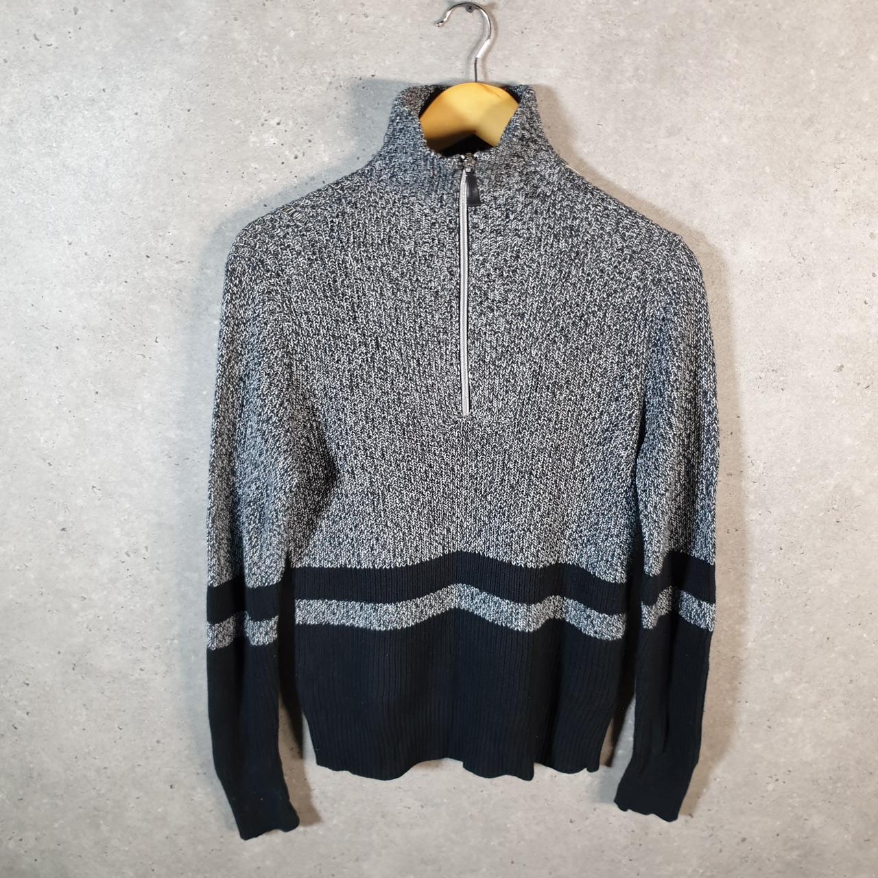 Vintage Ralph Lauren Polo Knit Sweater Womens Small Grey Cotton Pullover