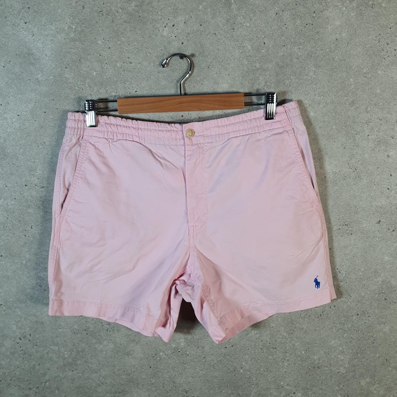 Vintage Ralph Lauren Polo Shorts Jorts Chino Cargo Womens Medium Pink Baggy Cotton