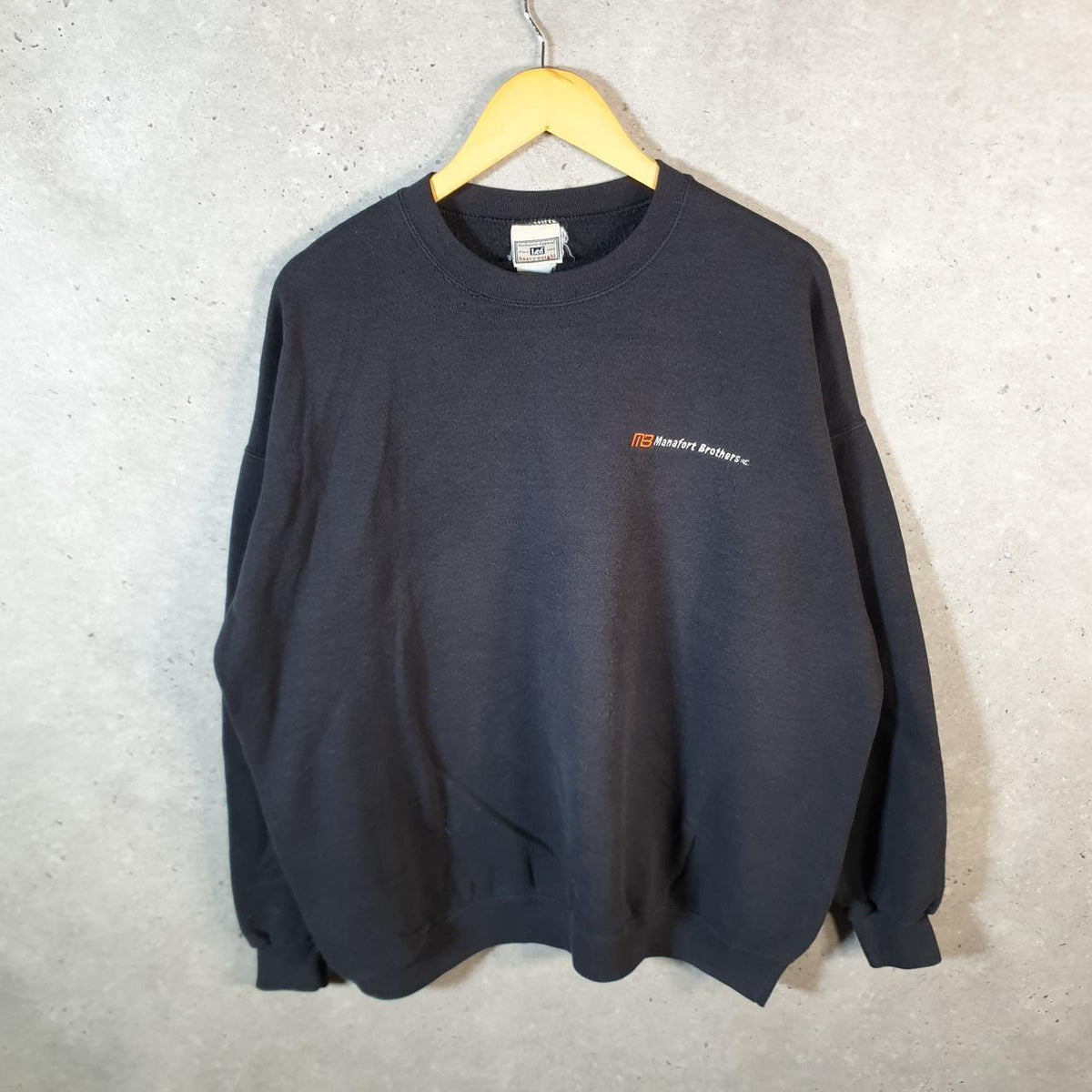 Vintage Lee Heavyweight Sweatshirt Men’s XL Black USA Pullover Manafort Brothers