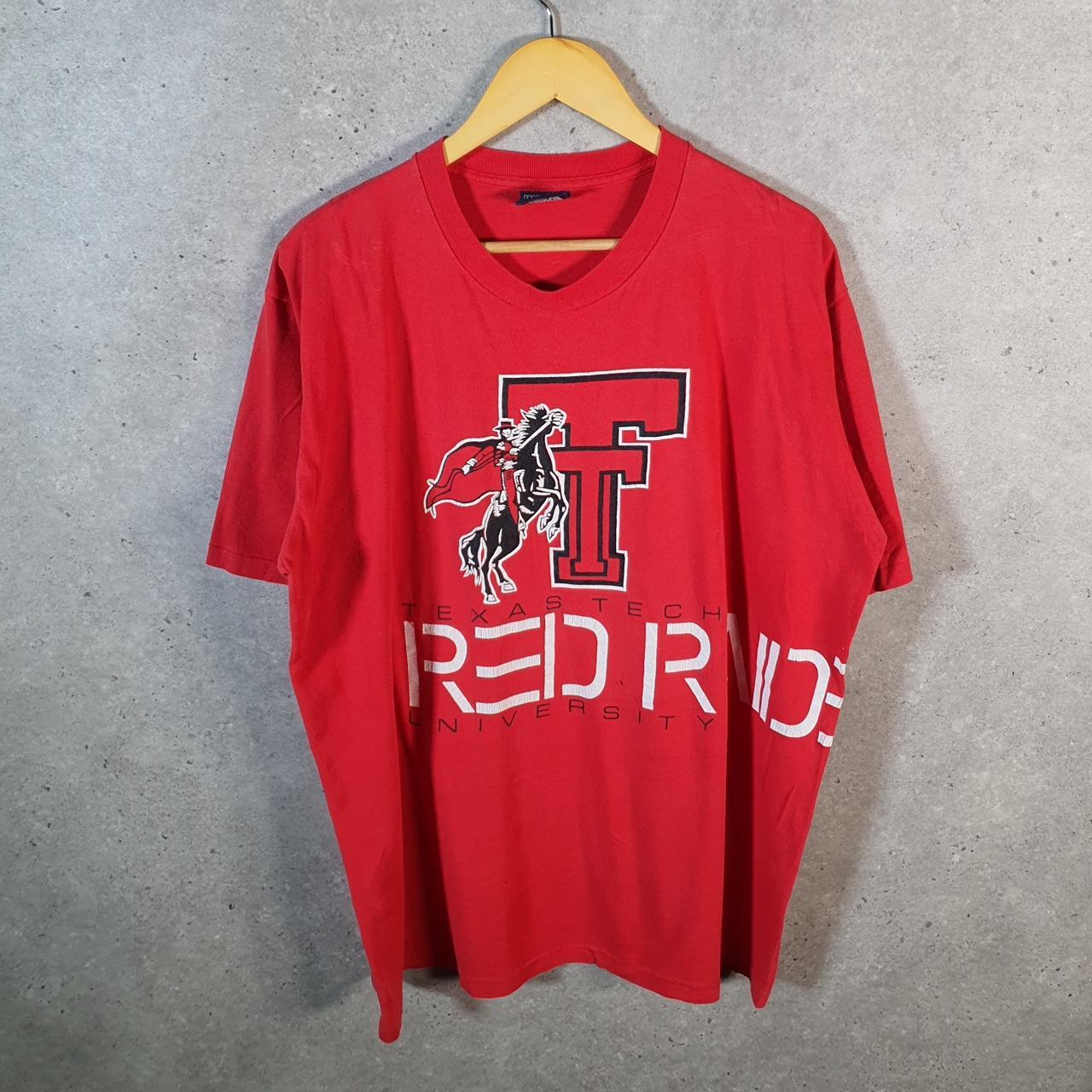 Vintage Jansport Texas Tech Red Raiders Uni 90s USA Single Stitch T Shirt Men’s 2XL Red