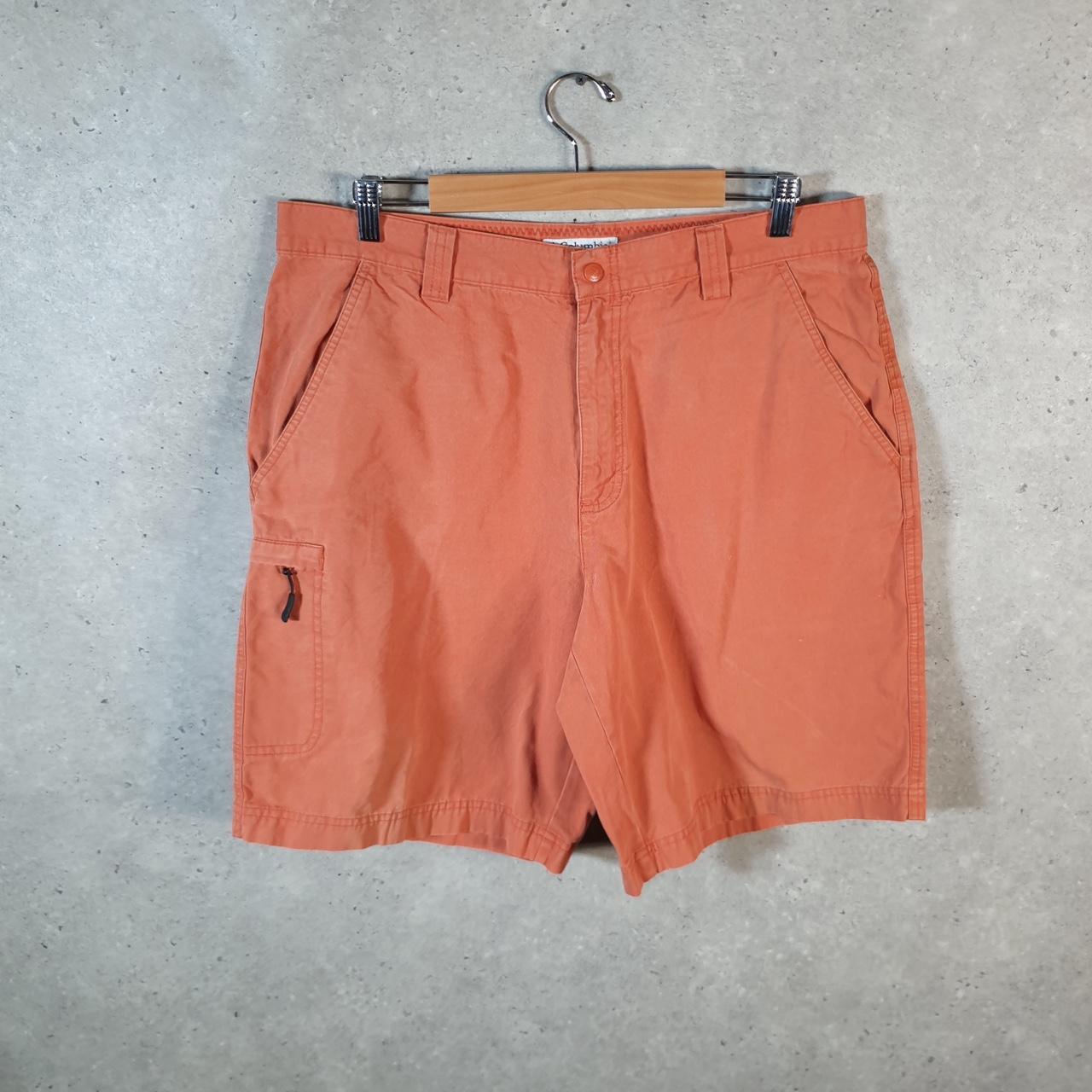 Vintage Columbia Performance Fishing Gear Shorts Men’s W36 Orange Athletic Hiking