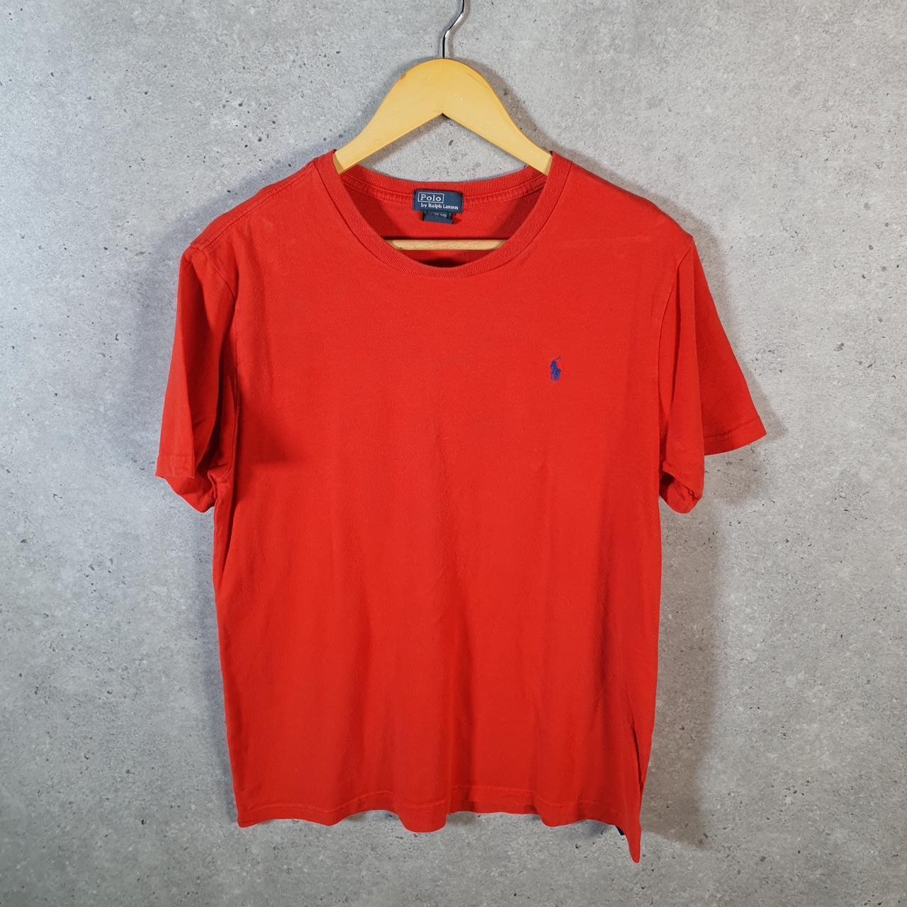 Vintage Ralph Lauren Polo T Shirt Womens XL Orange Embroidered Pony Custom Fit C9085