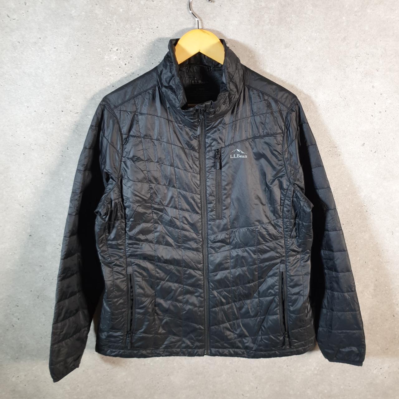 Vintage L.L. Bean Primaloft Puffer Jacket Mens Large Blaxk Waterproof Shell