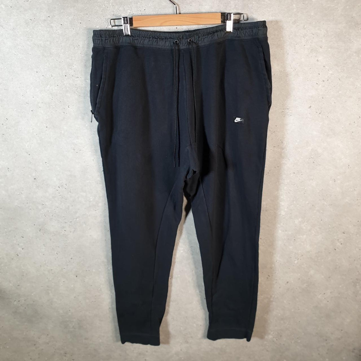 Vintage Nike Club Sweatpant Joggers Mens 2XL Black Swoosh Sports Tracksuit Big Fish Vintage