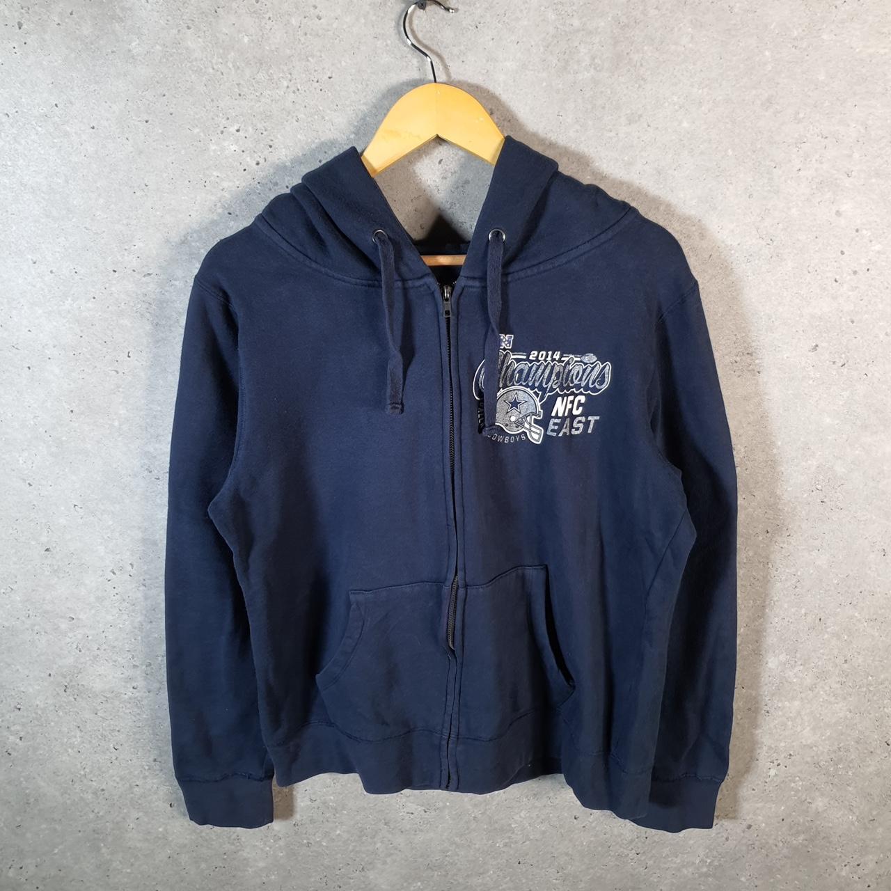 Vintage NFL Dallas Cowboys 2014 Hoodie Womens L Navy Full Zip USA Pro Sport