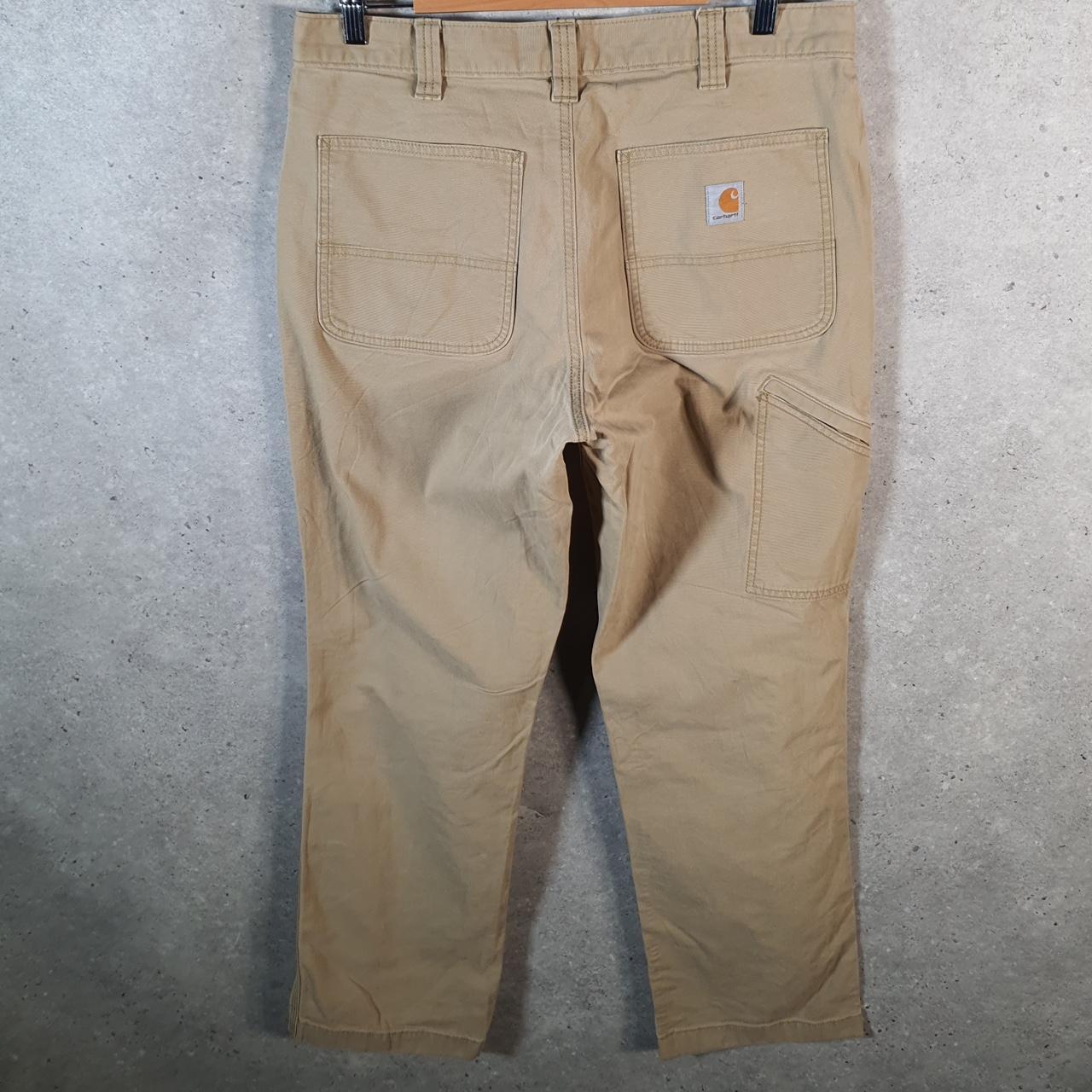 Vintage Carhartt Carpenter Trousers Mens W34 L32 Brown Relaxed Fit Workwear
