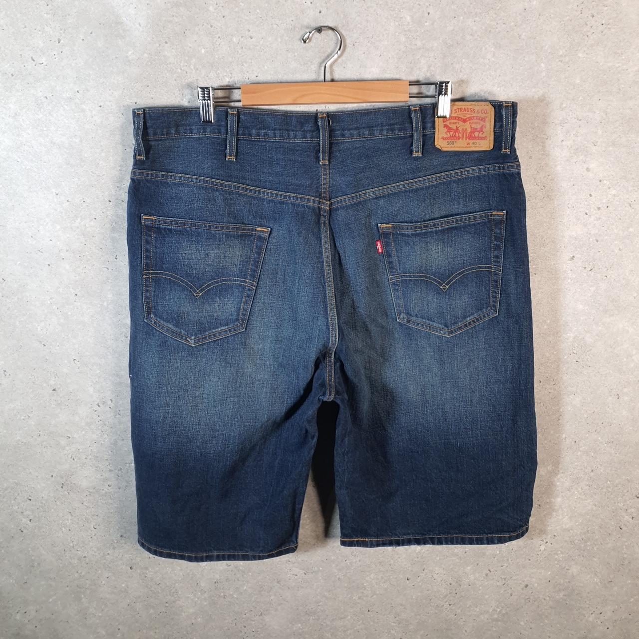 Vintage Levi’s 569 Baggy Shorts Jorts Cargo Mens W40 Blue Relaxed Denim