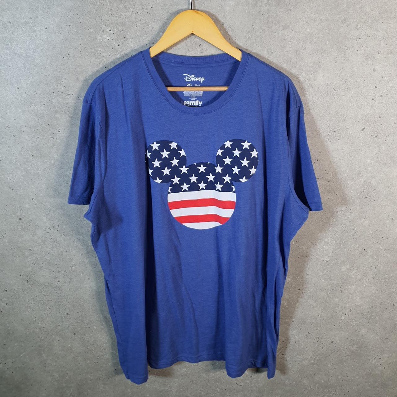 Vintage Disney Family Fun Land Mickey Mouse T Shirt Men’s 2XL Blue Graphic Cartoon