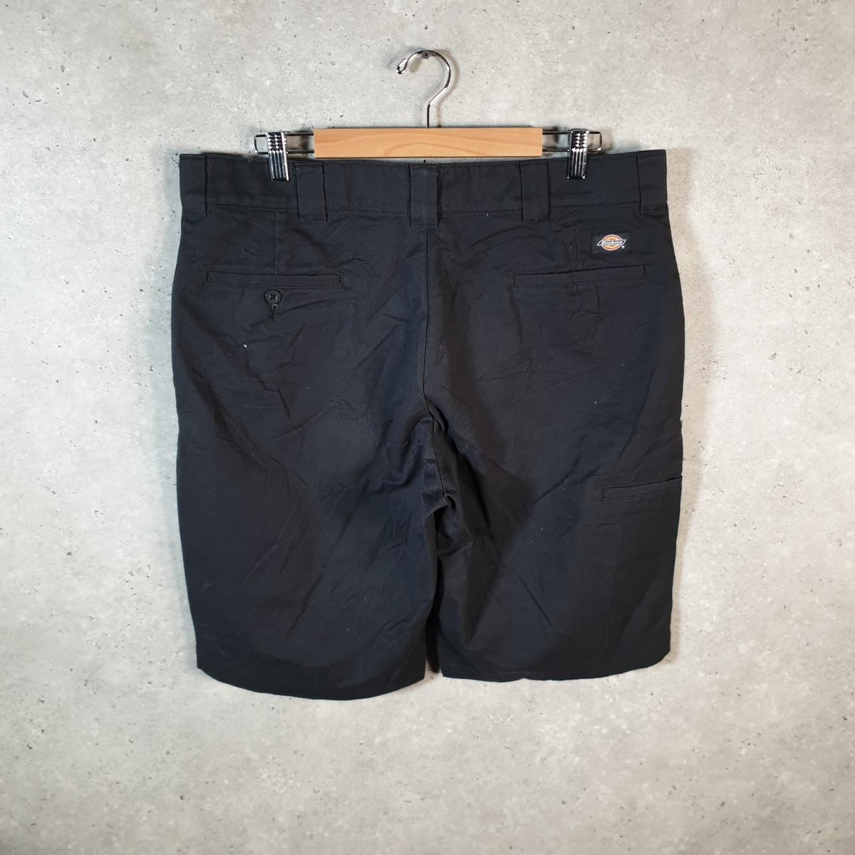 Vintage Dickies Carpenter Shorts Jorts Jeans Men’s W38 Black Relaxed Fit Baggy Workwear Big Fish Vintage