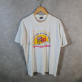 Vintage Best Fruit of the Loom Uni Nebraska 90s USA Single Stitch T Shirt Men’s XL White Big Fish Vintage