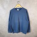 Vintage Lee Heavyweight Sweatshirt Men’s Large Blue USA Pullover Blank Baggy