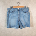 Vintage Lee Baggy Shorts Jorts Cargo Womens W34 Blue Relaxed Denim