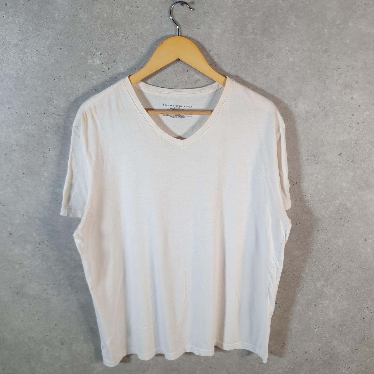 Vintage Tommy Hilfiger T Shirt Men’s XL White Classic Fit Embroidered Logo