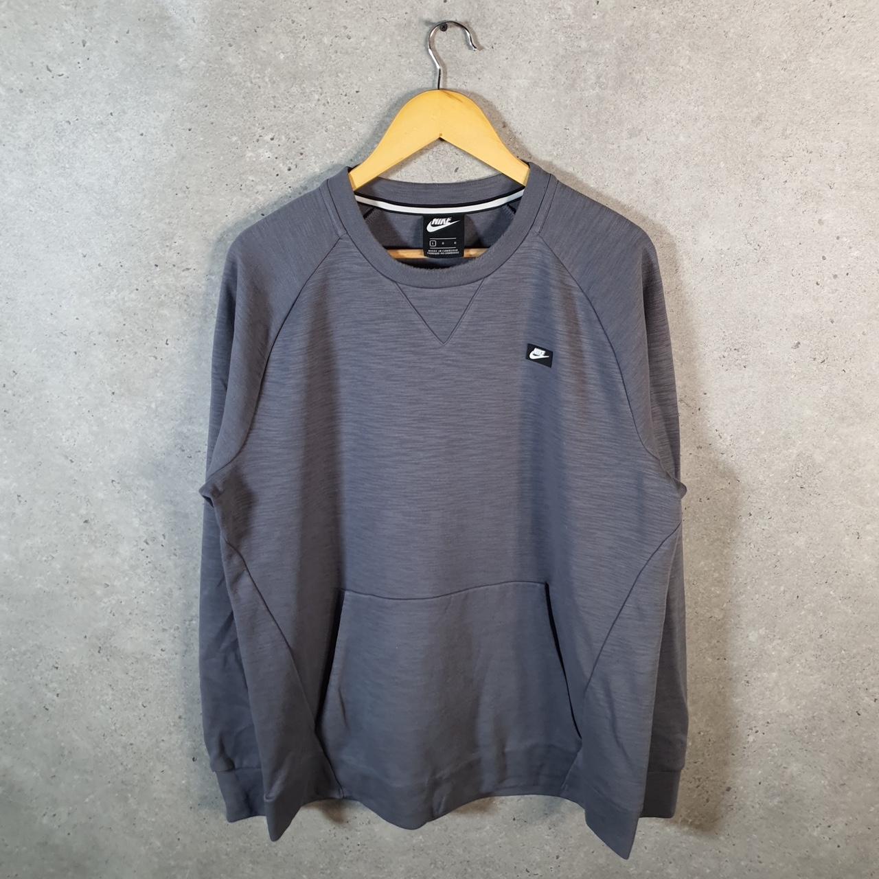 Vintage Nike Club Embroidered Hoodie Men’s Large Grey Swoosh Y2K Pullover