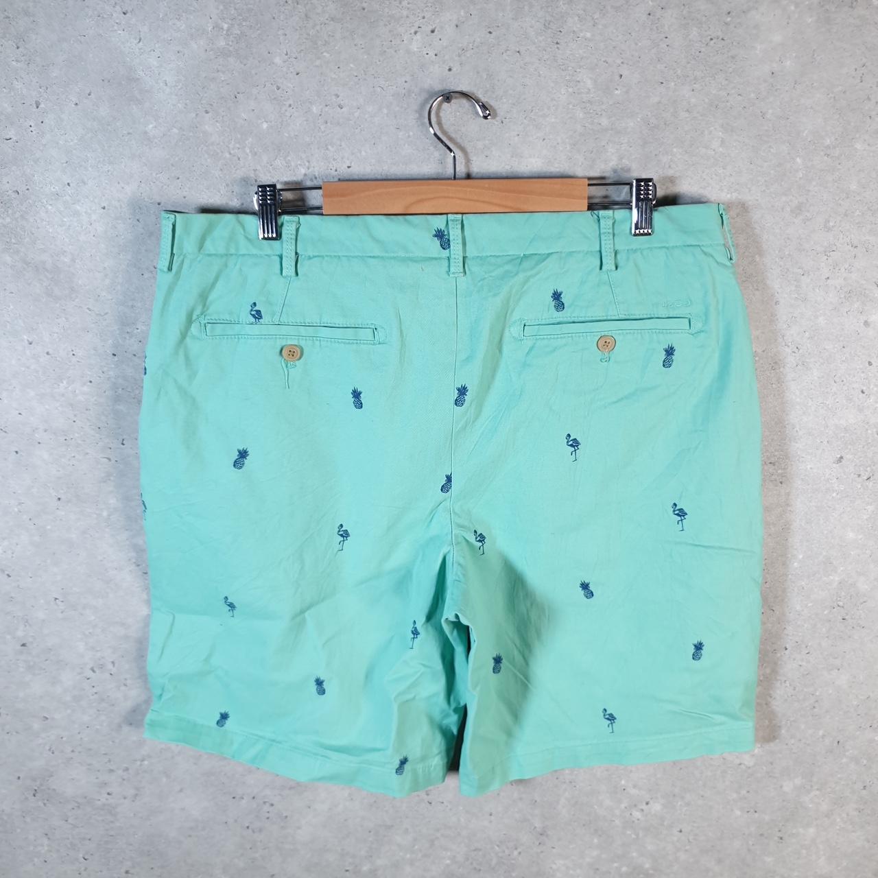 Vintage Izod Pineapple Shorts Jorts Cargo Men’s W38 Blue Baggy Cotton