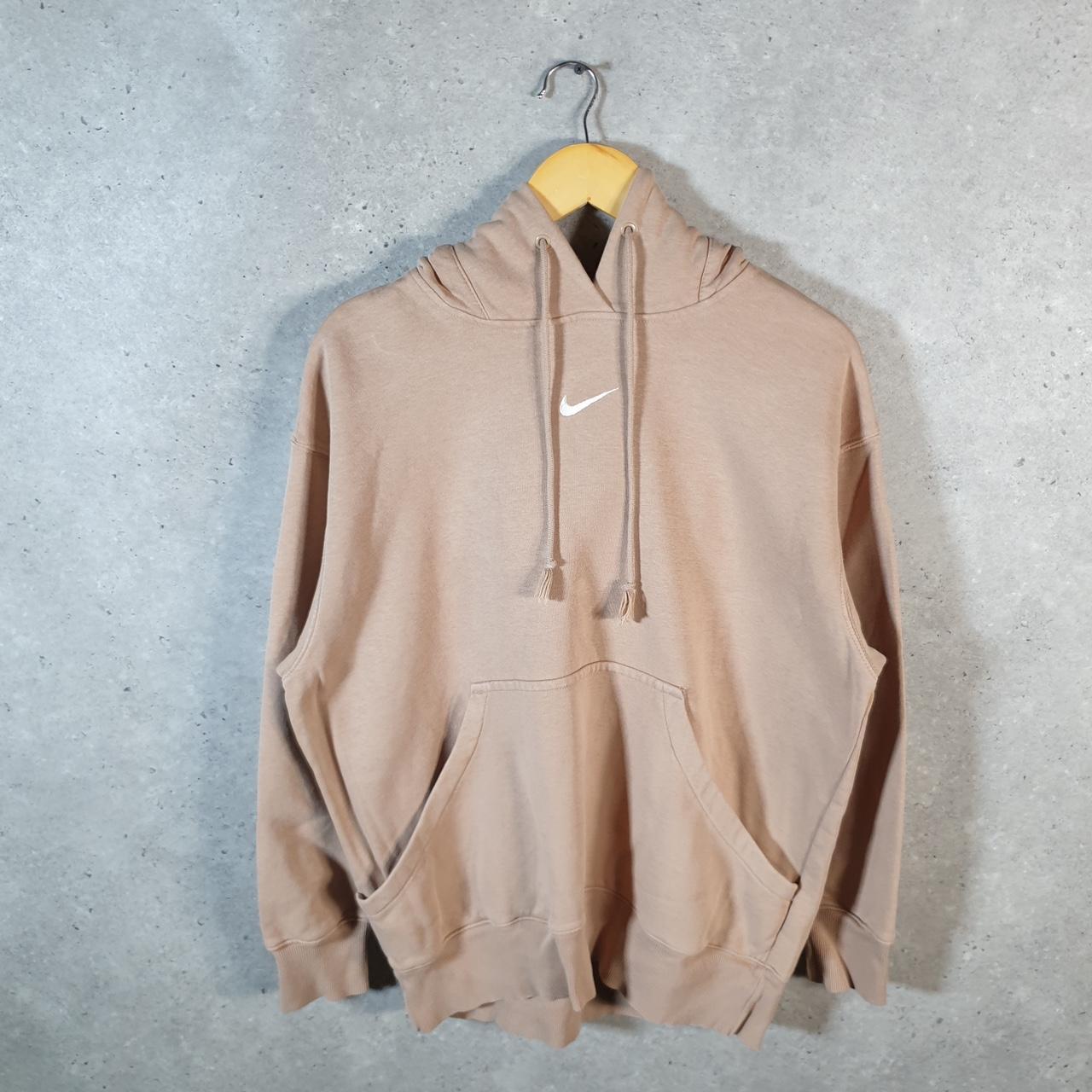 Vintage Nike Centre Swoosh Embroidered Hoodie Men’s Small Pink Swoosh Y2K Pullover