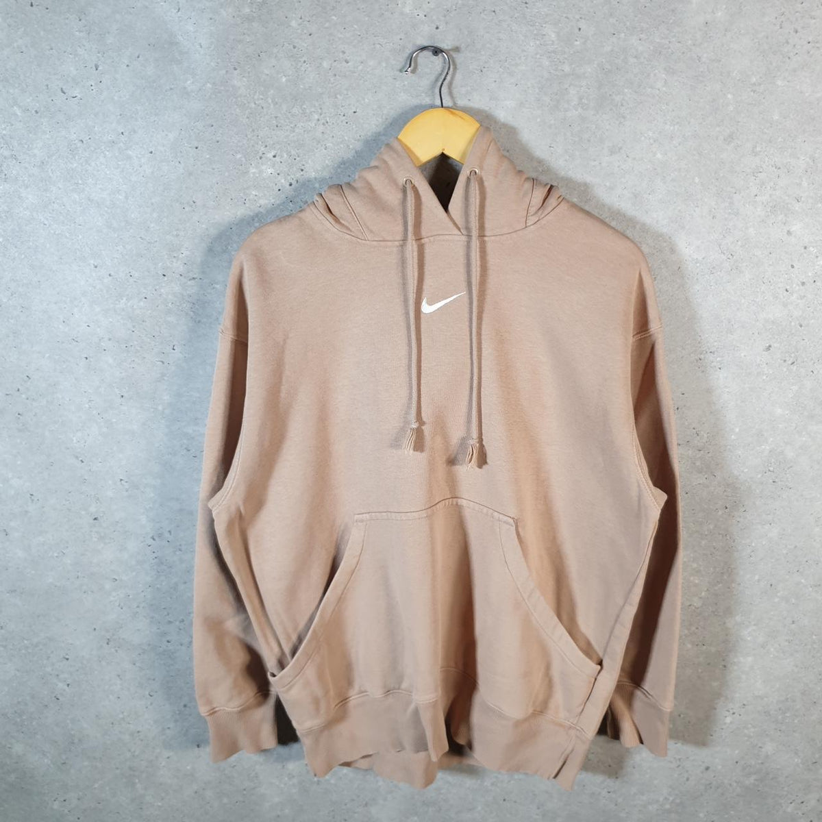 Vintage Nike Centre Swoosh Embroidered Hoodie Men’s Small Pink Swoosh Y2K Pullover