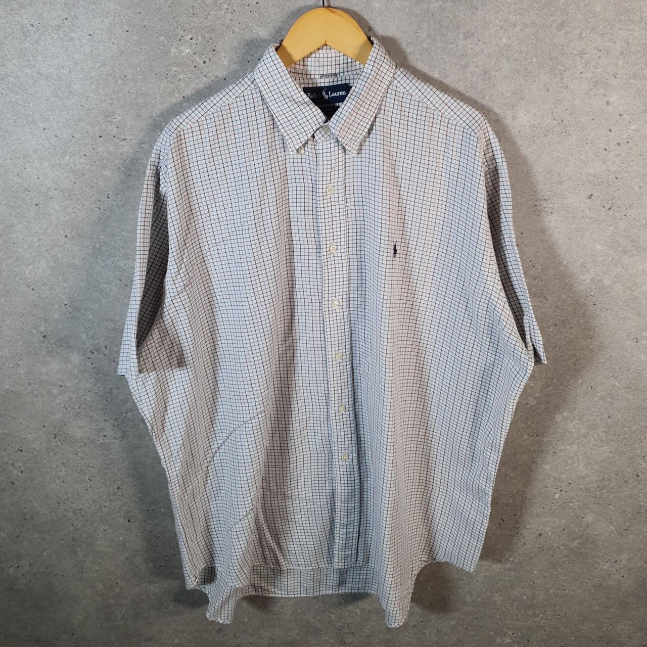 Vintage Ralph Lauren Button Down Shirt Men’s XL Checkered Blake Cotton Pony