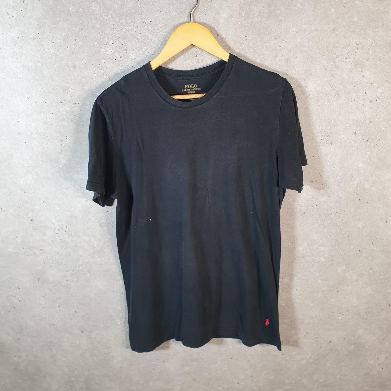 Vintage Ralph Lauren Polo T Shirt Men’s Medium Black Embroidered Classic Fit Pony C9053