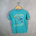 Vintage Columbia Perfomance Fishing Gear Snook T Shirt Men’s Small Blue Athletic