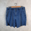 Vintage Dockers Denim Shorts Jorts Cargo Men’s W36 Blue Baggy Cotton