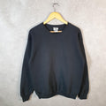 Vintage Lee Heavyweight Sweatshirt Men’s L Black USA Sturdy Sweats Blank Baggy