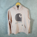 Vintage Carhartt Hoodie Womens XL Pink Pullover Blank Sweatshirt USA Relaxed Fit